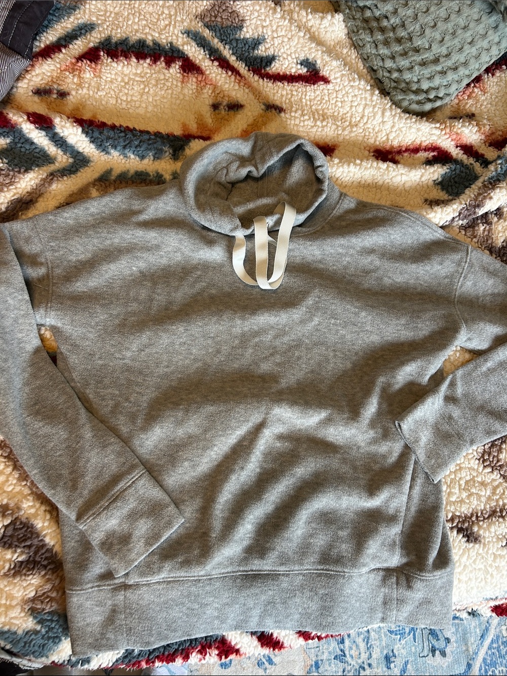 lululemon athletica Heather Gray Cowl Neck Pullover
